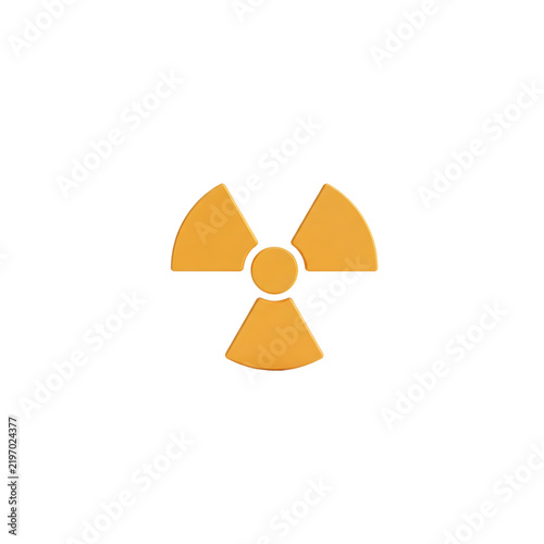 Принти на полотні Radioactive hazard symbol on transparent background