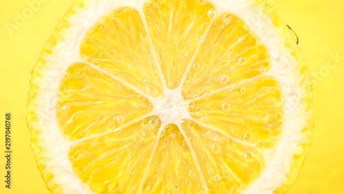 Closeup of a lemon slice