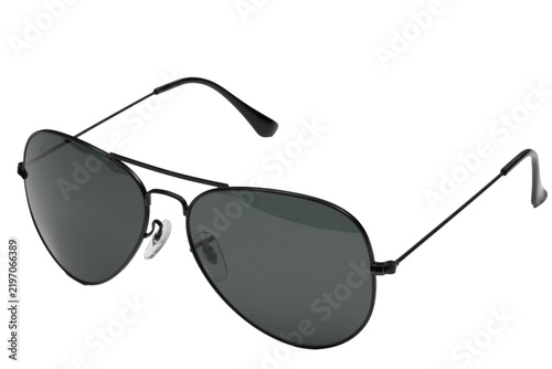 Foto Black wayfarer sunglasses protecting eyes in style