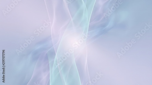Abstract flowing light waves with soft blue and purple gradients
