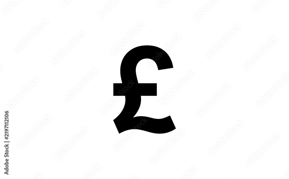 Obraz premium Pound sign isolated vector illustration icon of British currency symbol