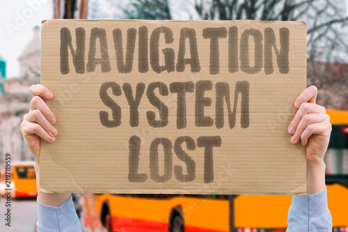 Fotografie "Navigation system lost" Pathfinding disoriented