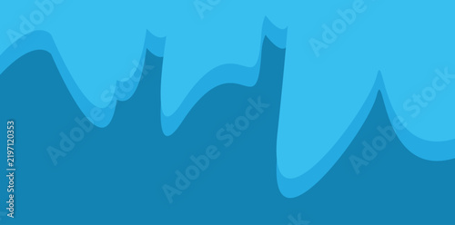 Abstract Blue Water Wave Background with Dynamic Liquid Shapes
