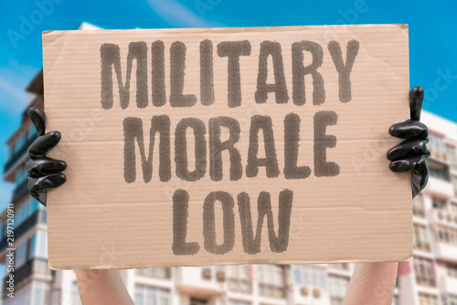 Obraz na plátne "Military morale low" Armed forces suffer depleted spirit