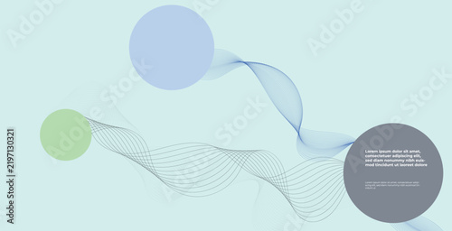 abstract background featuring flowing wavy lines connected by circles, representing data flow or connectivity. Clean modern design with subtle color gradients