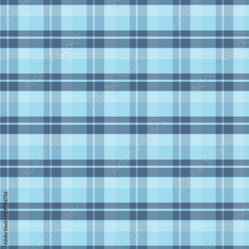 Classic Sky Blue Tartan Plaid Pattern Background