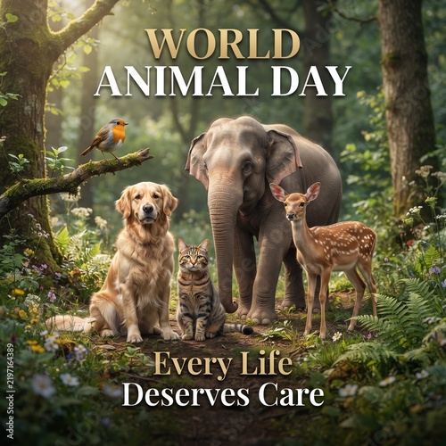 World Animal Day Forest Wildlife