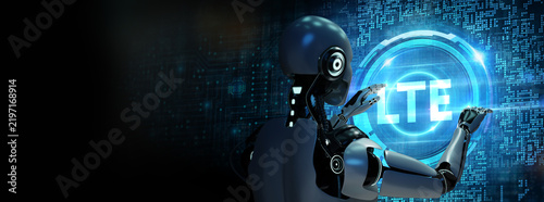 Business, Technology, Internet and network concept. LTE abbreviation, modern technology concept. 3d illustration