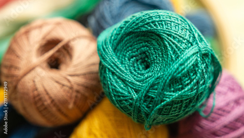 Embroidery Thread Balls Close Up