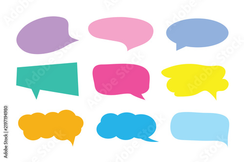 Set of callout, speech bubbles, chats, elements icons