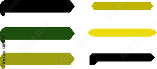 Collection of Colorful Modern Banners and Ribbons Vector Set