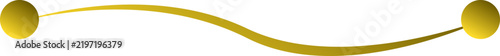 Minimal Golden Wavy Line Divider with Dots