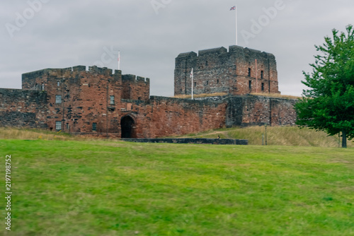 Carlisle Castle, a historic medieval fortress built of distinctive red sandstone in Carlisle, Cumbria, England, UK - 4 September 2026.