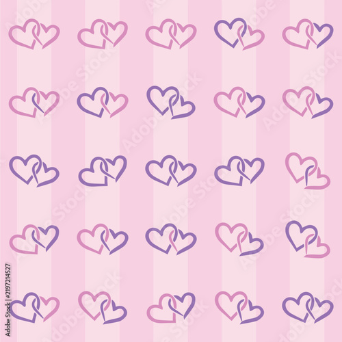 cute handdrawn simple pink heart seamless pattern