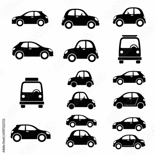 Playful otter youngster car silhouettes clean vector design bundle