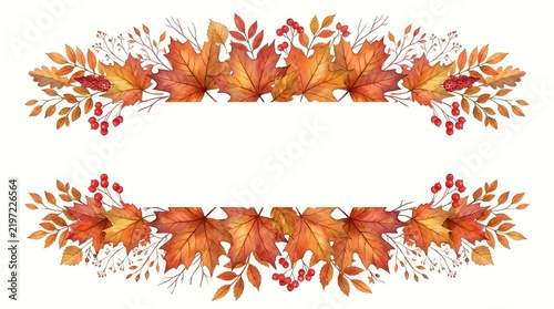 A beautiful thanksgiving frame adorned with autumn leaves and vibrant fall colors symbolizing gratitude and togetherness