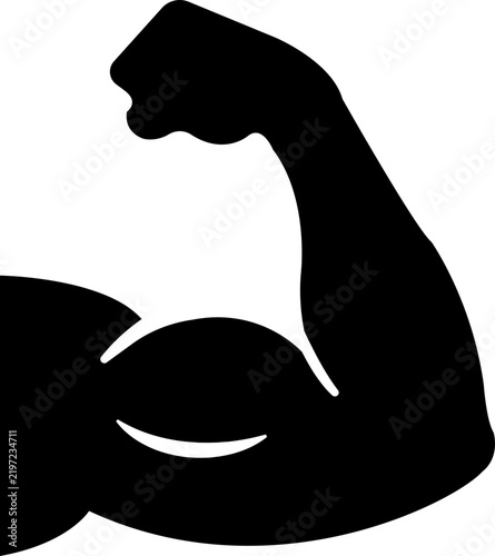 Fotografía Muscular arm of strong biceps fitness bodybuilding strength workout muscle flexi