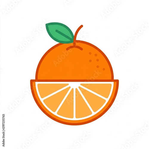 Of a bright citrus fruit icon