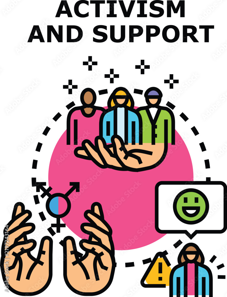 Obraz premium Conceptualizing social justice. Human rights. And advocacy. This image illustrates hands supporting individuals. Promoting gender equality