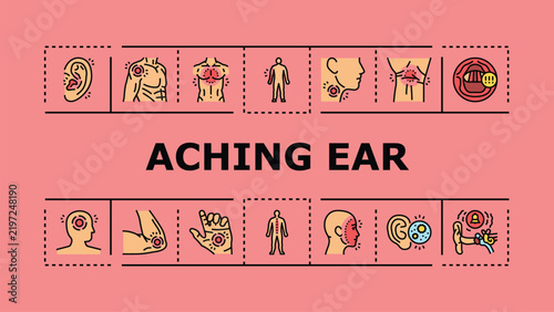 фотографія Aching ear banner infographic