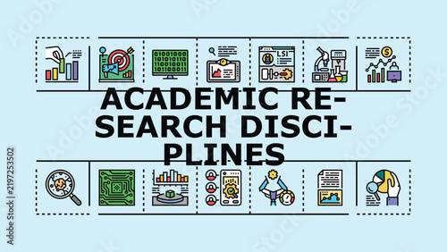 Фотография Academic research disciplines banner infographic