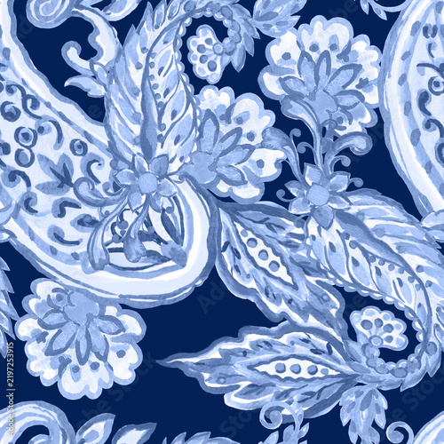 paisley floral seamless pattern ornament