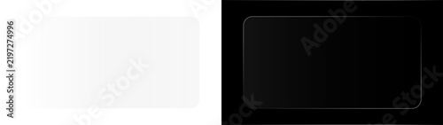 Glass liquid ui button with transparent 3d effect - rectangle frame box layout bento grid elements in glossy glassmorphism style borders for modern interface design