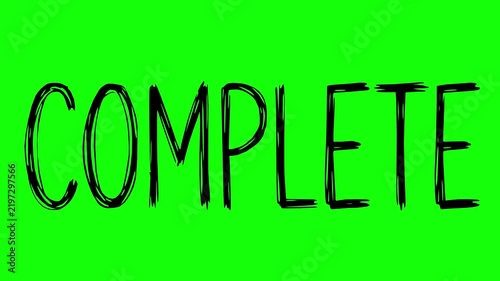 animated text complete with hand drawn style and line boil effect on green screen chroma key background. Perfect for corporate success videos, project delivery and concepts