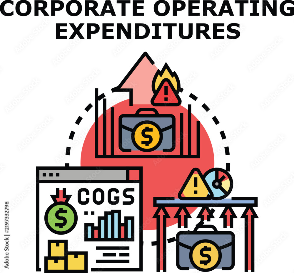 Obraz premium Corporate operating expenditures management creating financial challenges and potential risk for business