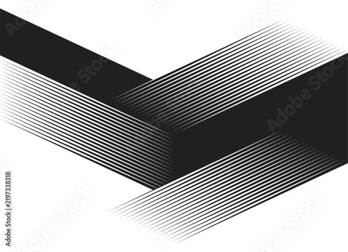 Vector pattern of sharp, parallel black lines on a white background. A dividing design element. Vector background for covers, advertising, labels, packaging, logos, interior decor, and promotions.