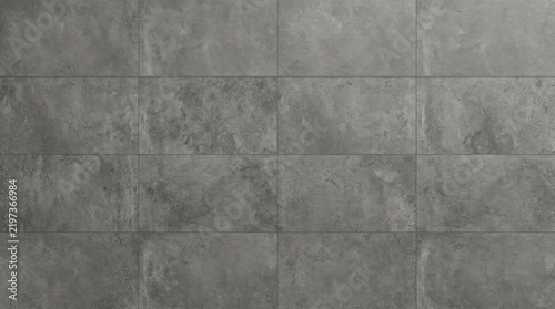 Grey concrete wall texture with smooth tiled pattern