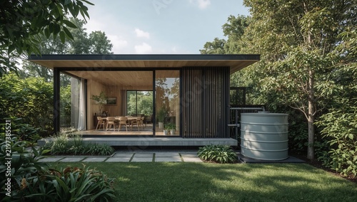 Modern House Design in a Green Setting With Large Windows and Outdoor Space