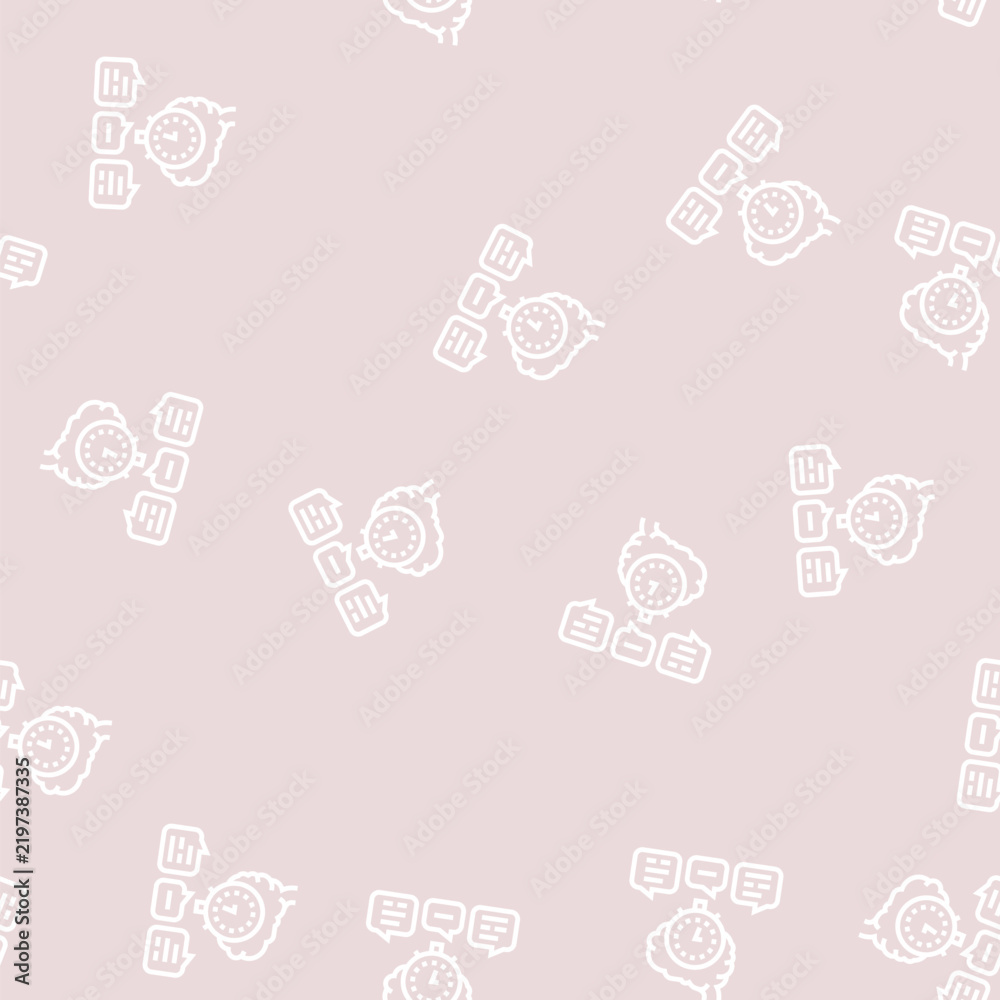 Fototapeta premium brainstorming on forum vector line seamless pattern brainstorming on forum sign illustration