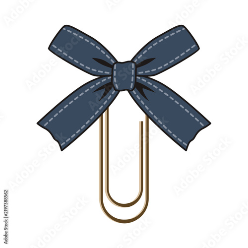 gold ribbon clip with bow
