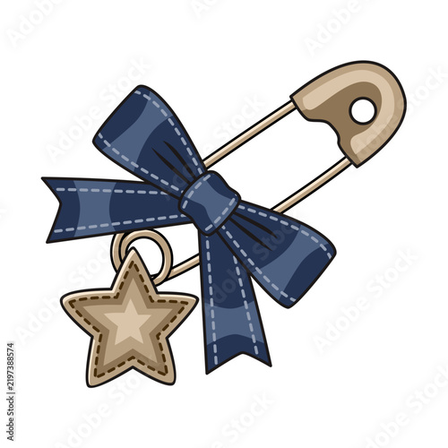 golden star with ribbon