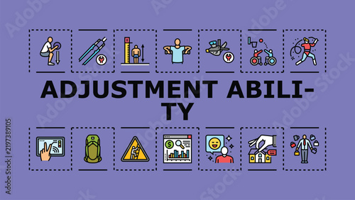 Принти на полотні Adjustment ability banner infographic
