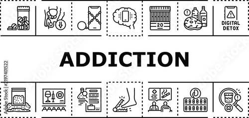 Foto Addiction banner infographic