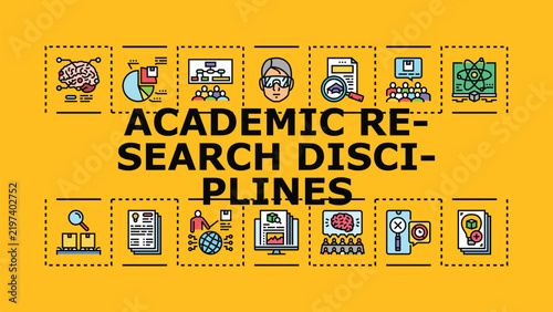 Фотография Academic research disciplines banner infographic