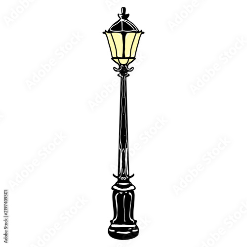 antique street lamp