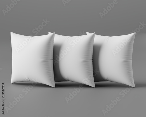 Minimalist White Square Pillow Mockup for Pattern and Graphic Design