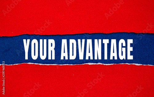 Fotografie Your Advantage text concept photo