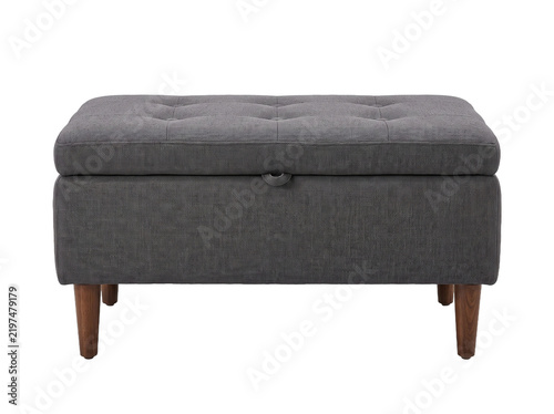 Grey Storage Ottoman