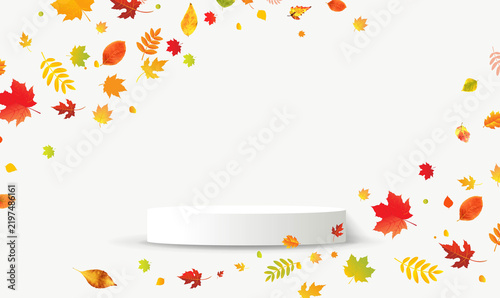 Autumn Leaves Poster And Podium