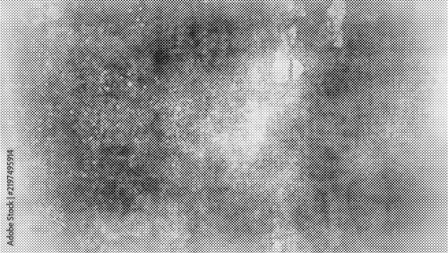 Abstract grunge texture with halftone dot pattern and weathered grainy effect transparent background