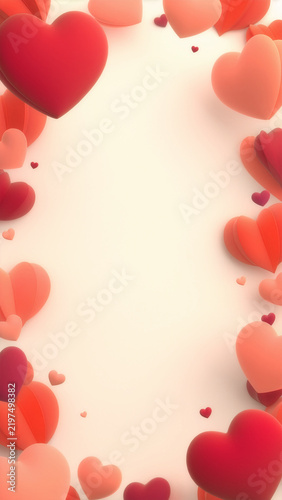 Naklejka 3d 하트 프레임
