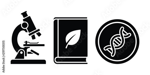 Biology and Science Research Glyph Icon Set