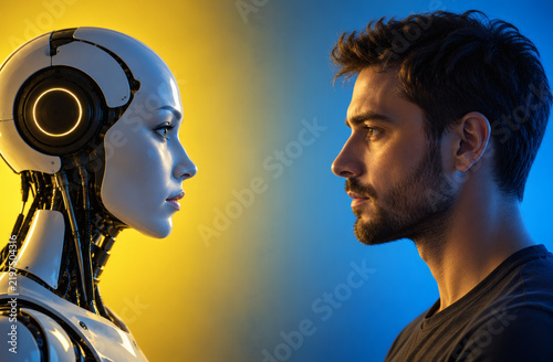 Human Face Versus Android Robot Face in Profile Confrontation