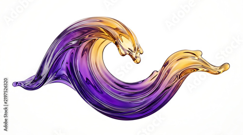 Fluid Wave Purple Gold