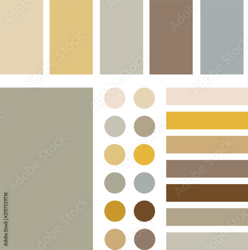 Green Planner Stickers Set – Sage Olive Botanical Color Palette Elements