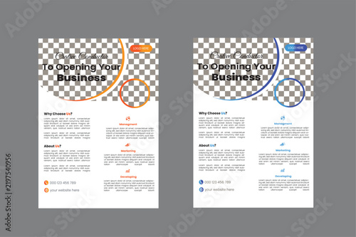 Creative Business marketing business flyer template design.